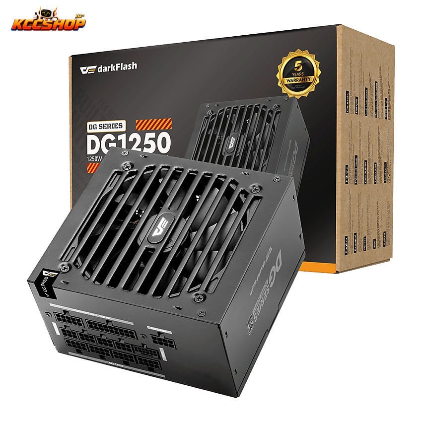 Nguồn máy tính DarkFlash DG1250 1250W 80 Plus Gold (ATX 3.1 | PCIe 5.1 | Full Modular | Đen)