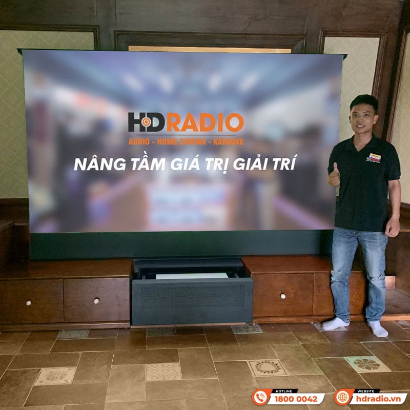 Ảnh minh họa Màn Chiếu Quang Học Để Sàn Vividstorm VSDSTUST110H (110 inch, 16:9) Dùng Cho Máy Chiếu Gần 1