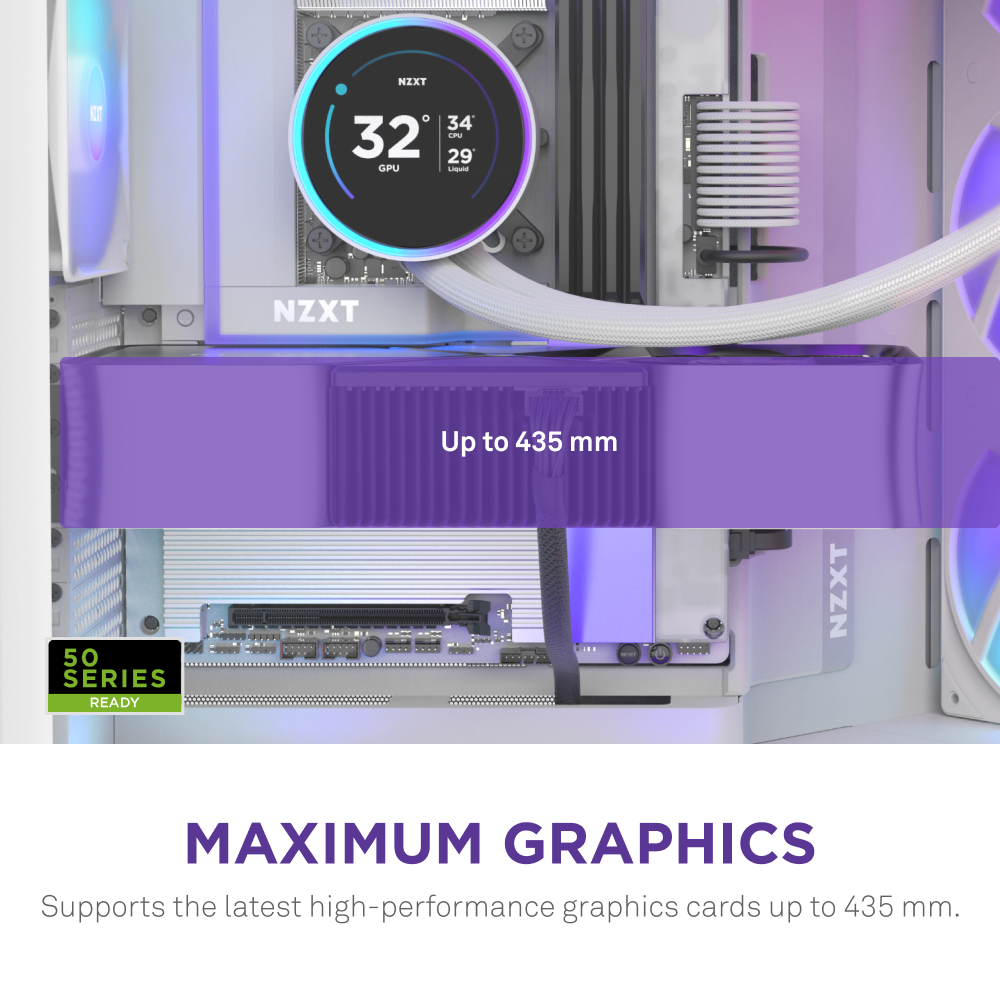 Ảnh minh họa CASE NZXT H9 Flow RGB+ (PLUS 2025) All White (Mid-tower / E-ATX, ATX, Micro-ATX, Mini-ITX) 1