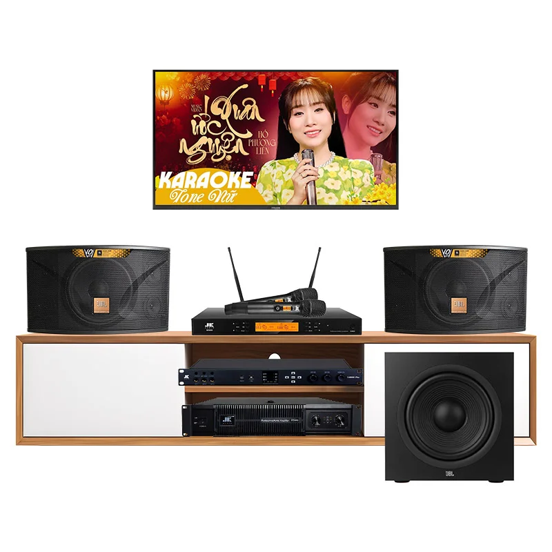Dàn karaoke JBL GD120 (JBL Ki110 Gold Edition, Stage 220P, JKAudio D2400, X6000 Plus, K500)