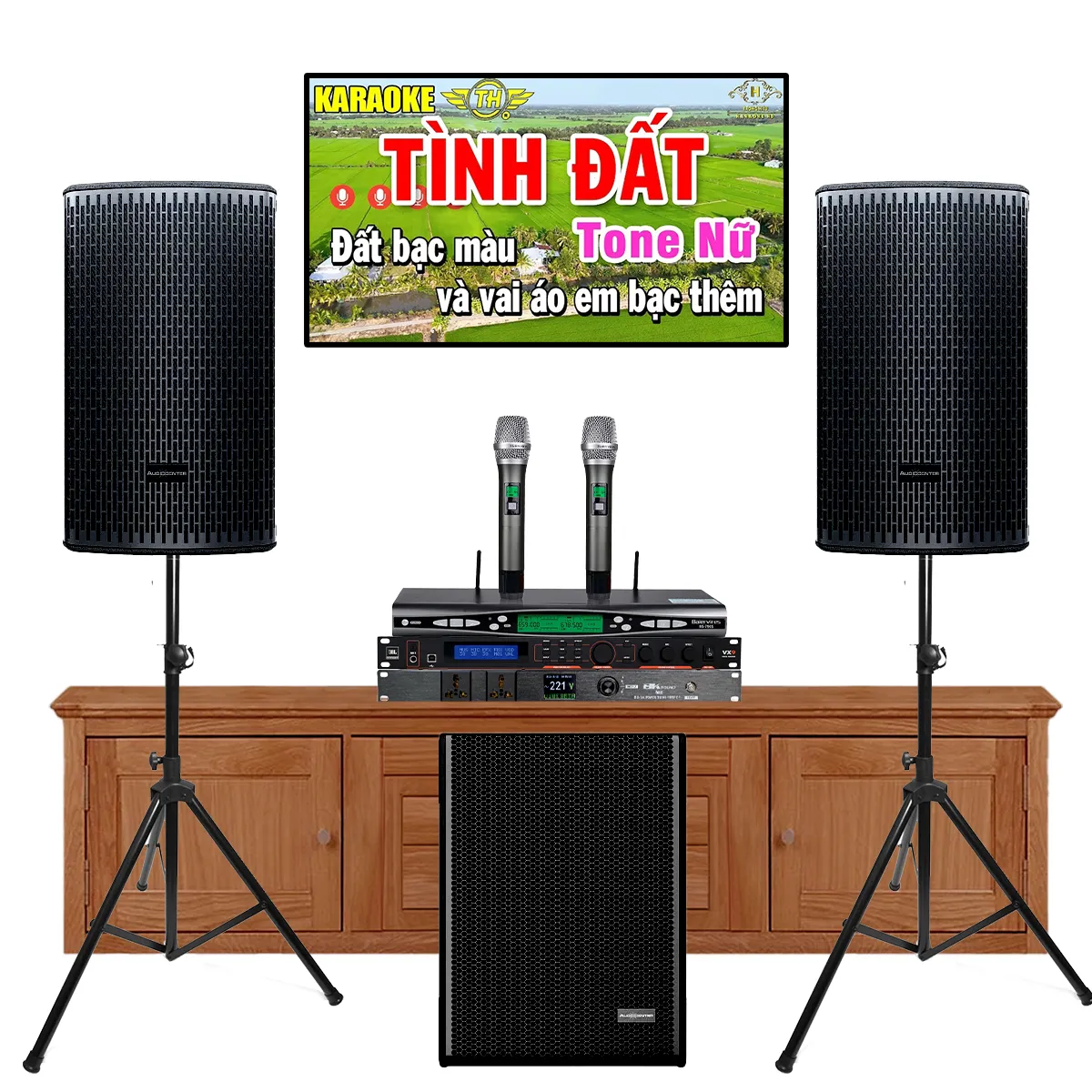 Ảnh minh họa Dàn karaoke gia đình Audiocenter Active 02 (Audiocenter GT512A, T115S-DSP, JBL VX9,…) 1