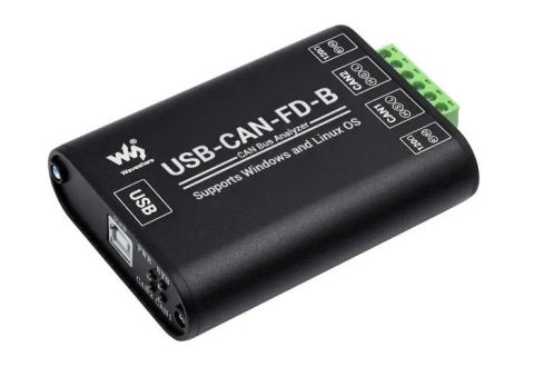 Waveshare Industrial Grade CAN/CAN FD Bus Data Analyzer, USB-CAN-FD-B