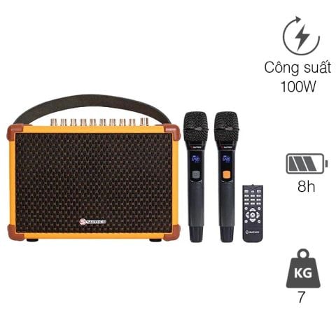 Loa Sumico Bella 42 Chính Hãng, Pin 8h, Công Suất 100W, Bluetooth