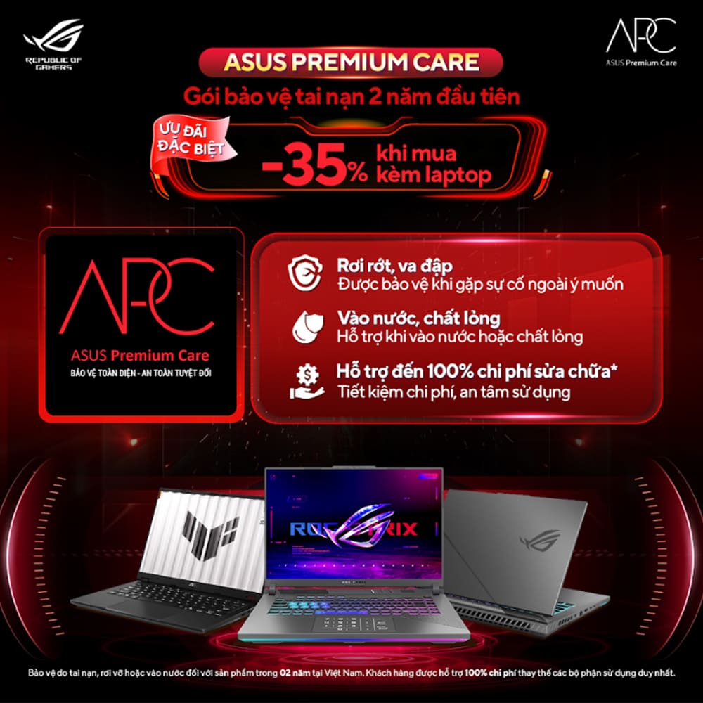 Gói bảo hành rơi vỡ Laptop Asus Gaming ADP-24M 24 tháng (Gaming ROG/ TUF Gaming)