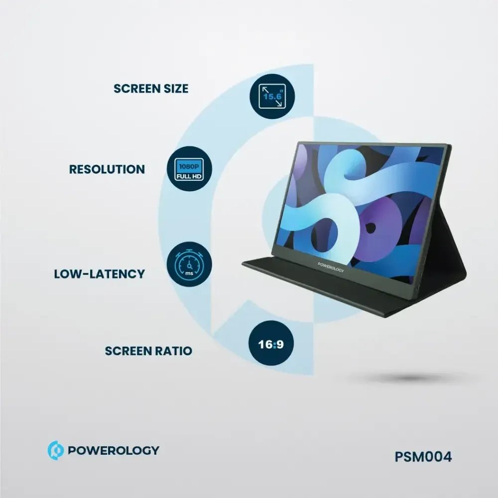 Ảnh minh họa Màn hình di động siêu mỏng Powerology 15.6" – Full HD IPS, 144Hz, USB-C &amp; HDMI 1