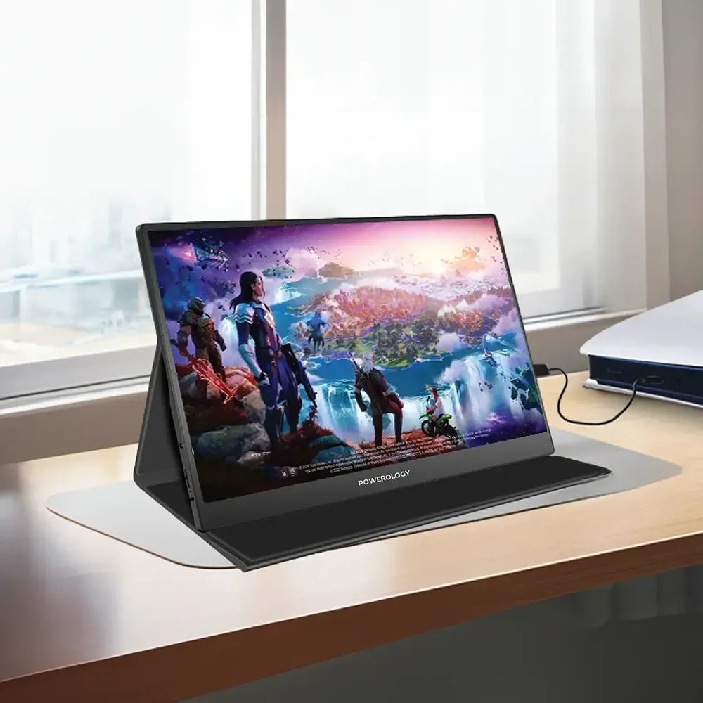 Ảnh minh họa Màn hình di động siêu mỏng Powerology 15.6" – Full HD IPS, 144Hz, USB-C &amp; HDMI 3