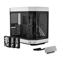  Vỏ case HYTE Y60 hai khoang, kính cường lực toàn cảnh ATX kèm 3 quạt 