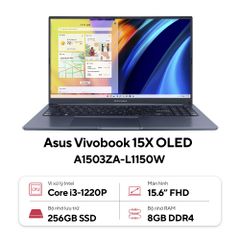  Laptop Asus Vivobook 15X OLED A1503ZA-L1150W (Intel Core i3-1220P/8GB) 