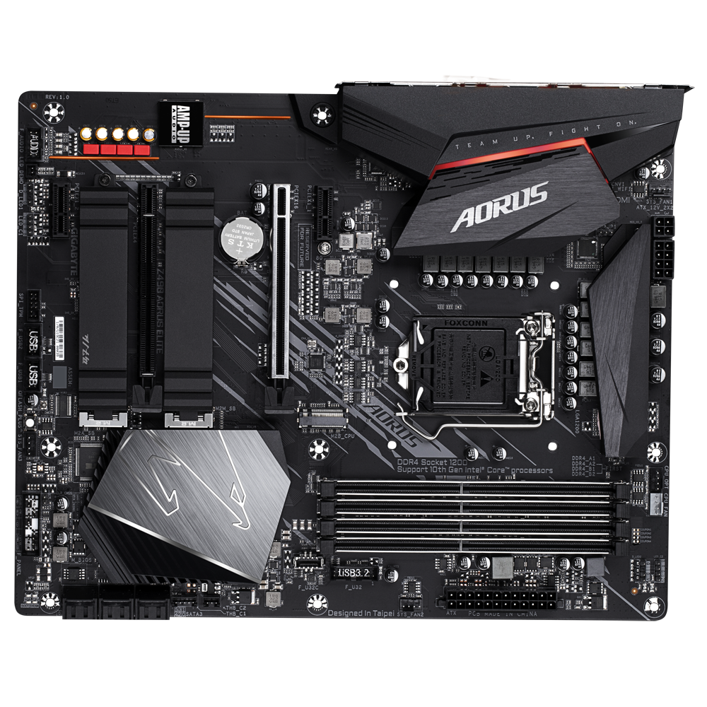 Ảnh minh họa Mainboard Gigabyte Z490 AORUS ELITE (Chipset Intel Z490/ Socket 1200/ 4 x DDR4 DIMM/ Max 128Gb/ VGA Onboard/ Form ATX) 1