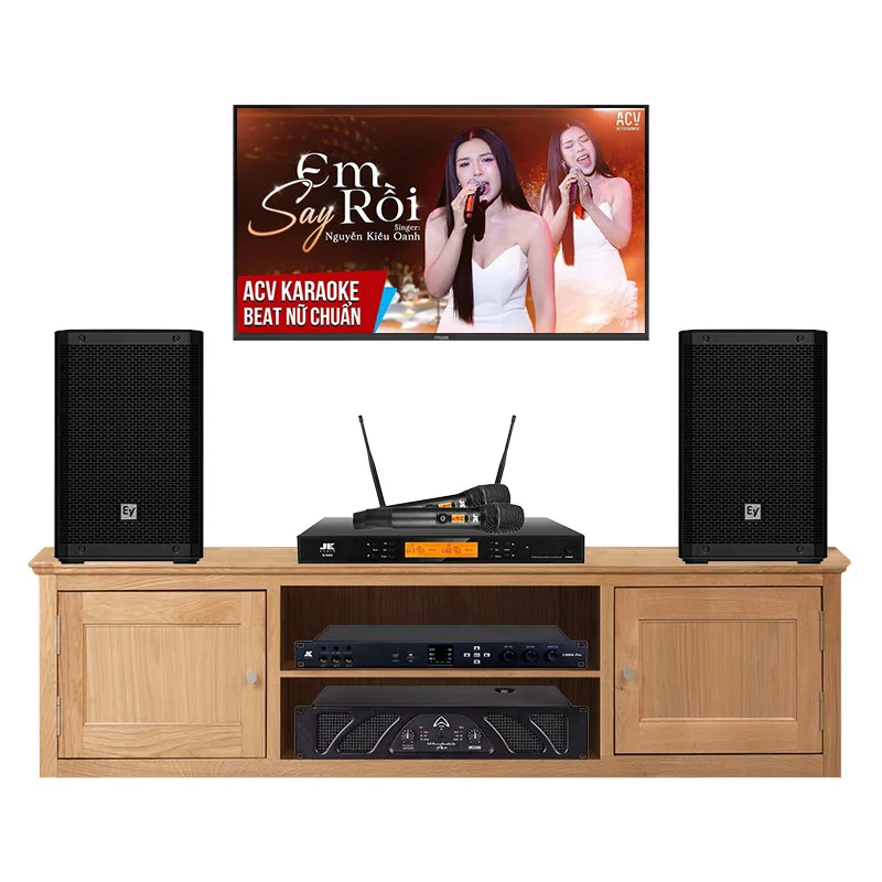 Dàn karaoke gia đình KGD310 (ElectroVoice ZLX8-G2, Wharfedale XR2500, JKAudio K500, X6000 Plus)
