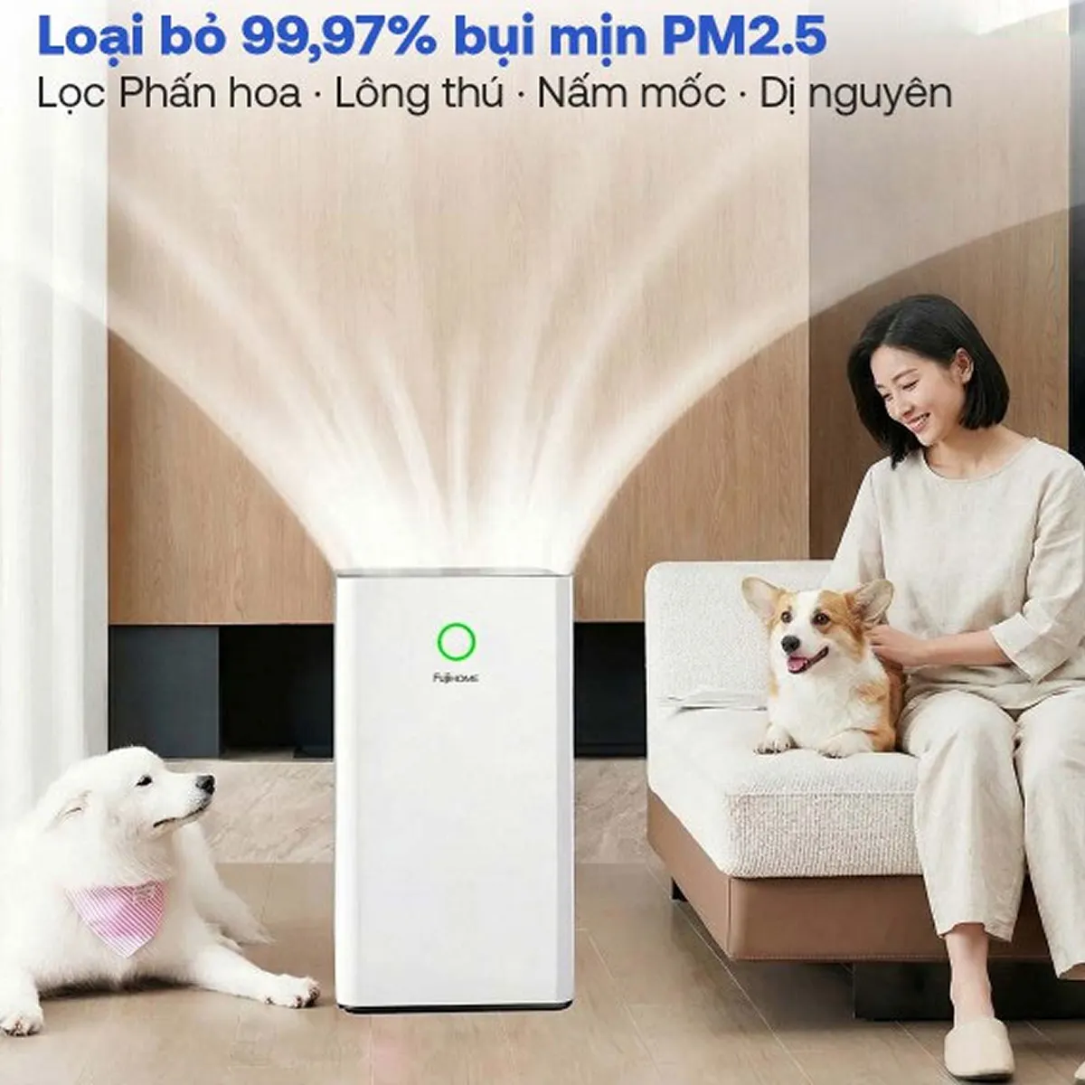 Ảnh minh họa Máy lọc không khí thông minh FujiHome AP5PRO có kết nối điều khiển qua Wifi 3