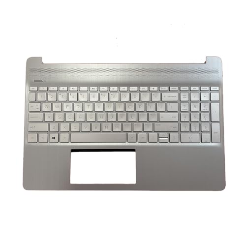 Ảnh minh họa Thay Vỏ Laptop HP Pavilion15T-DY 15Z-EF 15-DY 15-EF 15S-EQ 15S-FQ 15S-FR Laptop Assembly Part M17184-001 L63578-001 Sliver Replacement Palmrest Upper Case Top Cover with Non-Backlit Keyboard for Zin 1