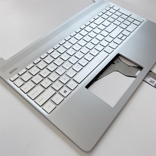 Ảnh minh họa Thay Vỏ Laptop HP Pavilion15T-DY 15Z-EF 15-DY 15-EF 15S-EQ 15S-FQ 15S-FR Laptop Assembly Part M17184-001 L63578-001 Sliver Replacement Palmrest Upper Case Top Cover with Non-Backlit Keyboard for Zin 3