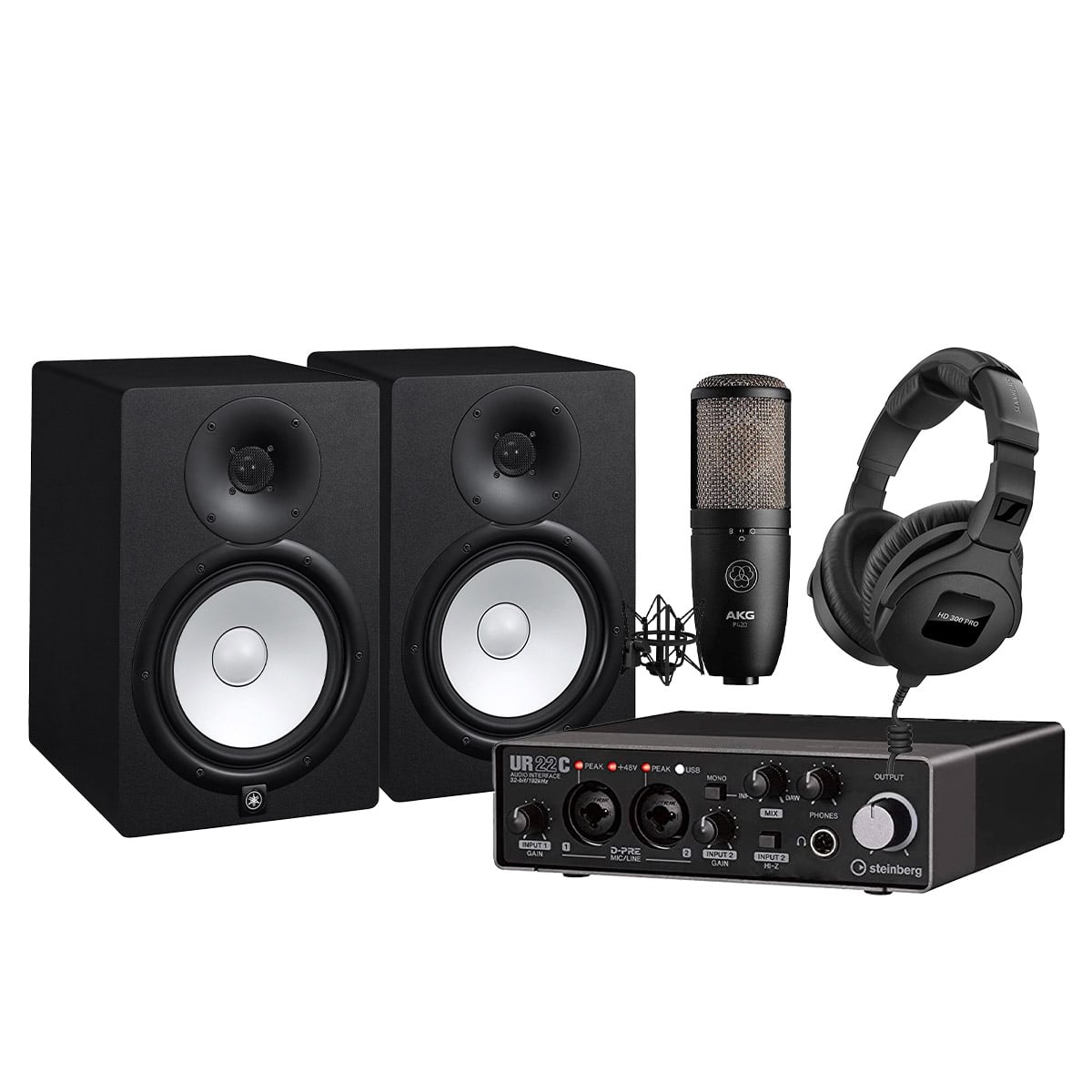 Combo thu âm, Livestream 06 (Yamaha HS8, Steinberg UR22C, Sennheise HD300 PRO, AKG P420)