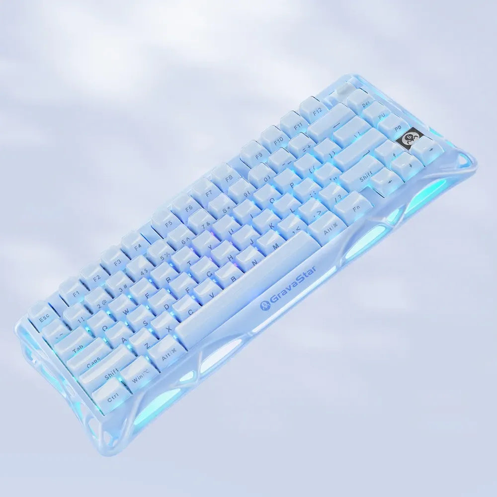 Ảnh minh họa GravaStar Mercury K1 75% Bàn phím Gaming Cơ Không dây Special Edition Ice Blue 2