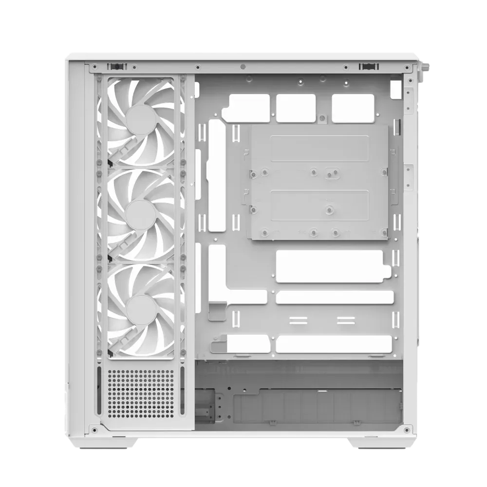 Ảnh minh họa Vỏ case Gaming Mid-Tower Aerocool P500B Digi v1 với màn hình LED kỹ thuật số - Trắng 2