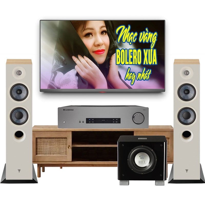 Dàn nghe nhạc Focal, Cambridge NN15 (Focal 816 + Cambridge CXA 61 + Sub Rel T7X)