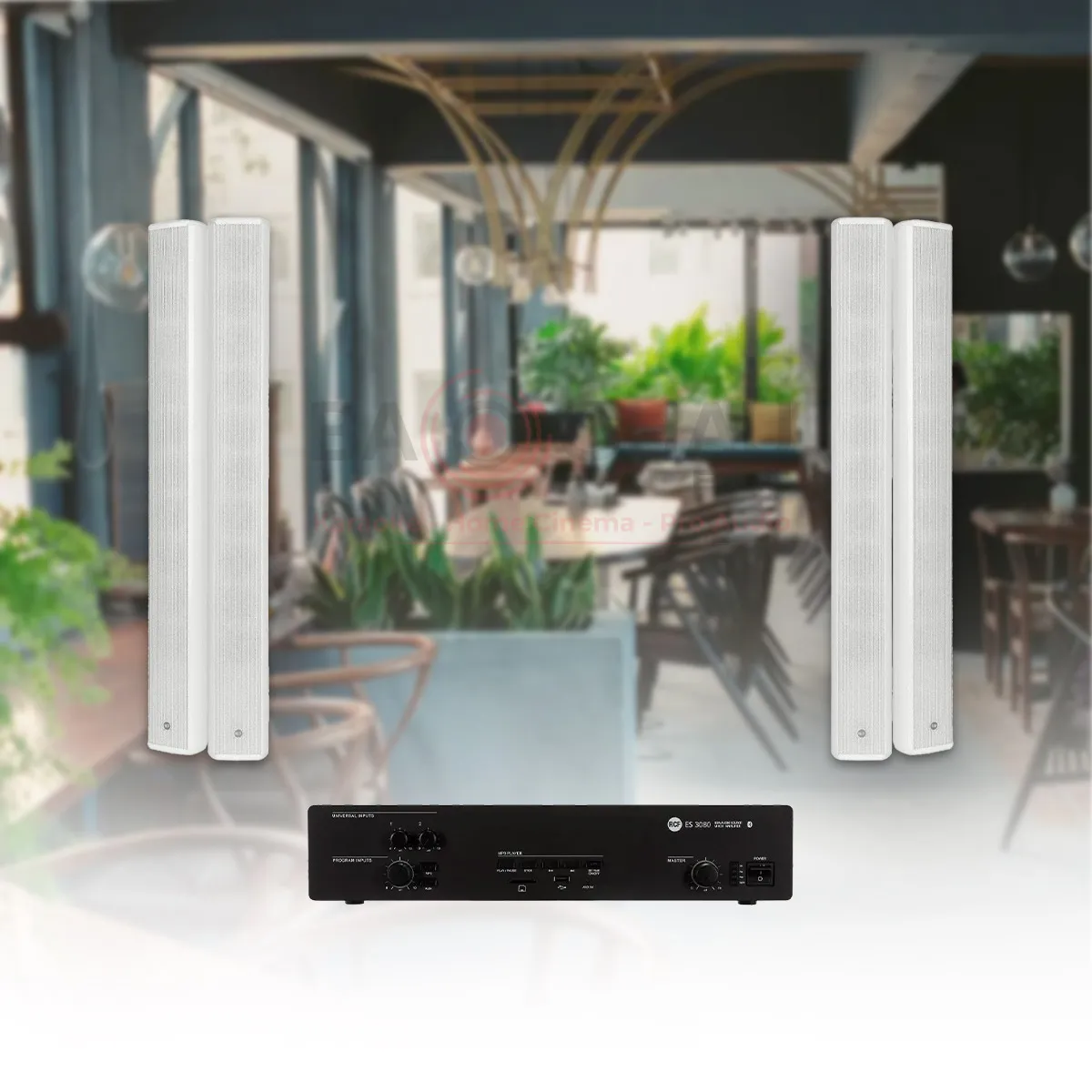 Ảnh minh họa Hệ thống âm thanh nhạc nền quán cafe, nhà hàng, shop, spa RCF 05 (RCF CS 3082, RCF ES 3080) 2