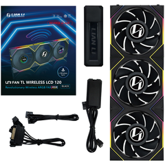  Quạt Tản Nhiệt Lian-Li FAN TL 120 LCD Wireless Triple Pack Reverse 