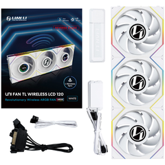  Quạt Tản Nhiệt Lian-Li FAN TL 120 LCD Wireless Triple Pack Reverse 