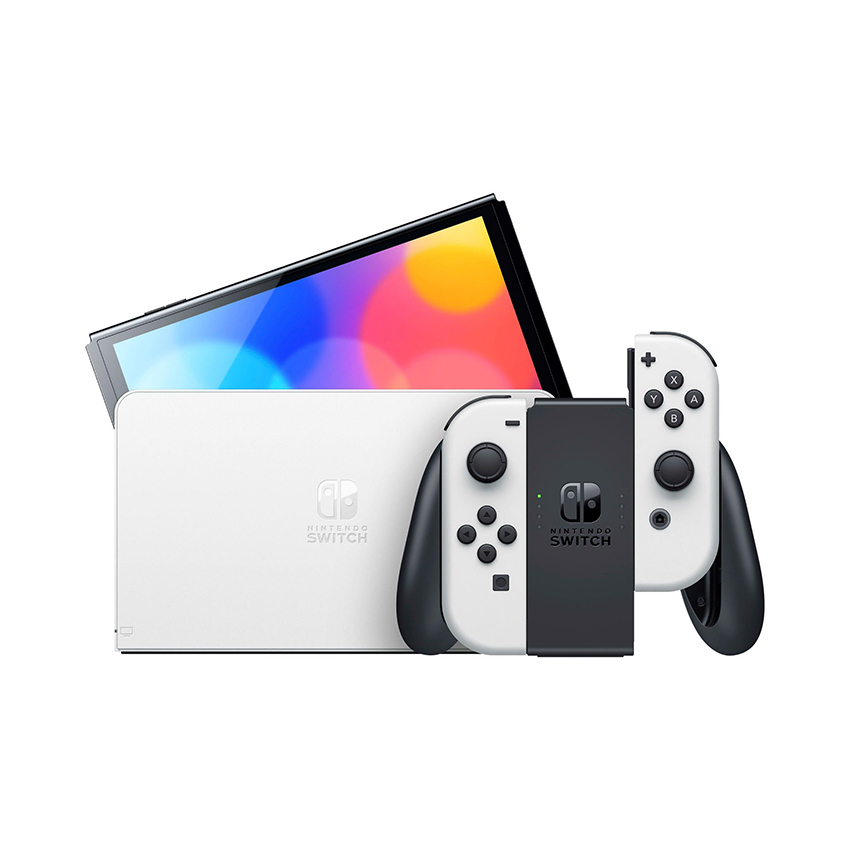 Ảnh minh họa Máy chơi game Nintendo Switch Oled Model White Chính Hãng – Màn 7inch, 64GB, Dock LAN 1