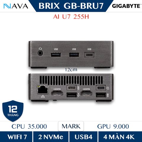 Mini PC GIGABYTE BRIX GB-BRU7-255H 6BXARH7SWMR Ultra 7 255H Intel ARC