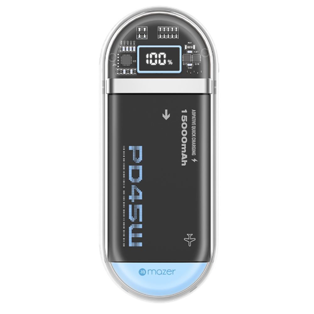 Ảnh minh họa Pin sạc dự phòng Polymer 15000 mAh Type C PD 45W Mazer M-PC45LINK1545-WB - Trắng 1