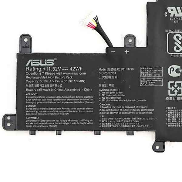 Ảnh minh họa Thay Pin Laptop Asus VivoBook S15 S530, S530UA, S530UN, X530FN, B31N1729 Zin 1