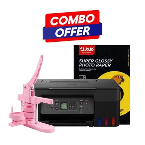 Canon PIXMA G3430 máy in mực liên tục kèm giấy JoJo và bộ huy hiệu