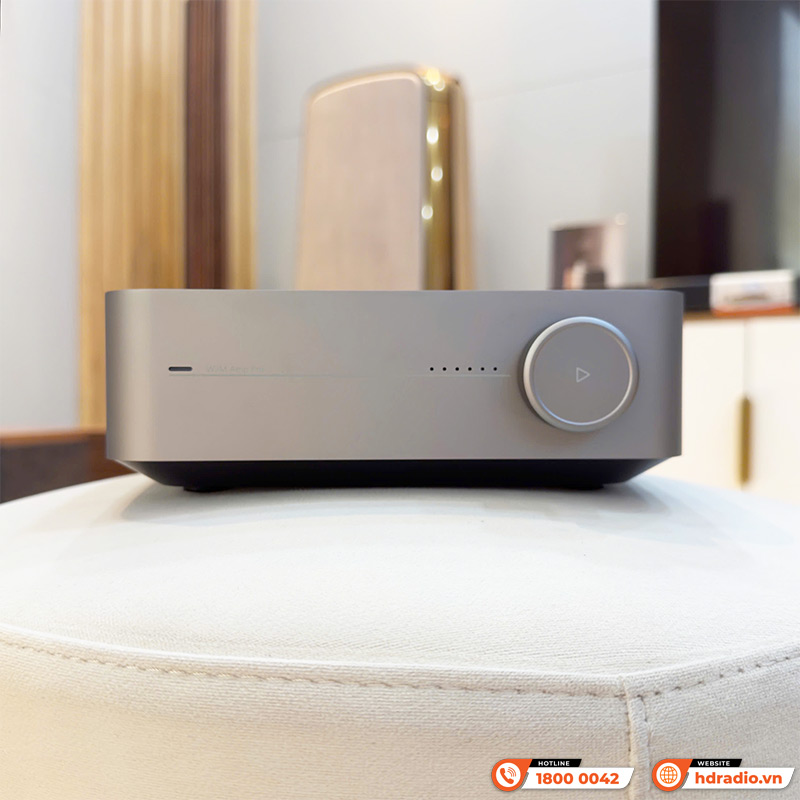 Ảnh minh họa Amply WiiM Amp Pro, 2 kênh, 60W/kênh ở 8 Ohms, Bluetooth 5.3, Wi-Fi 6, HDMI ARC, Optical 1