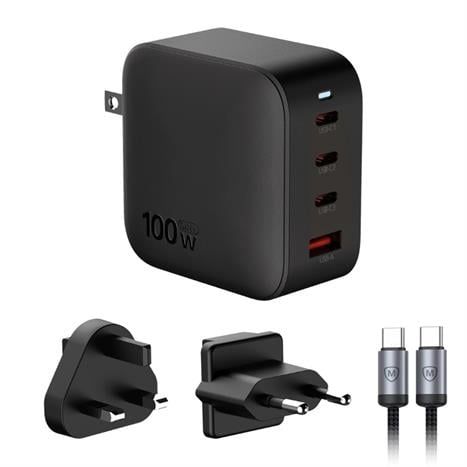 Bộ sạc nhanh 4 cổng USB Type-C QC PD GaN PPS 100W MicroPack