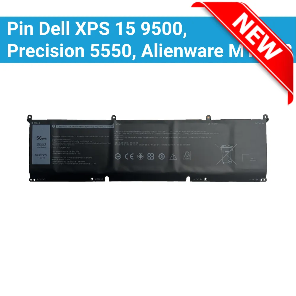 Thay Pin Dell XPS 15 9500, Precision 5550, Alienware M15 R3 R4 M17 R3 R4 Series, 69KF2 08FCTC 70N2F 070N2F 0M59JH 0P8P1P 0DVG8M, 8FCTC Zin