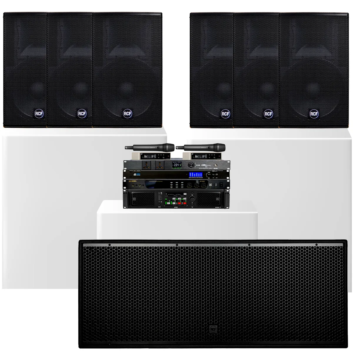 Ảnh minh họa Dàn karaoke gia đình, biệt thự Vip RCF 06 (RCF C5212W MK3, XPS 16K, BPR-8600, RCF S29, dBTechnologies AC26N,…) 2