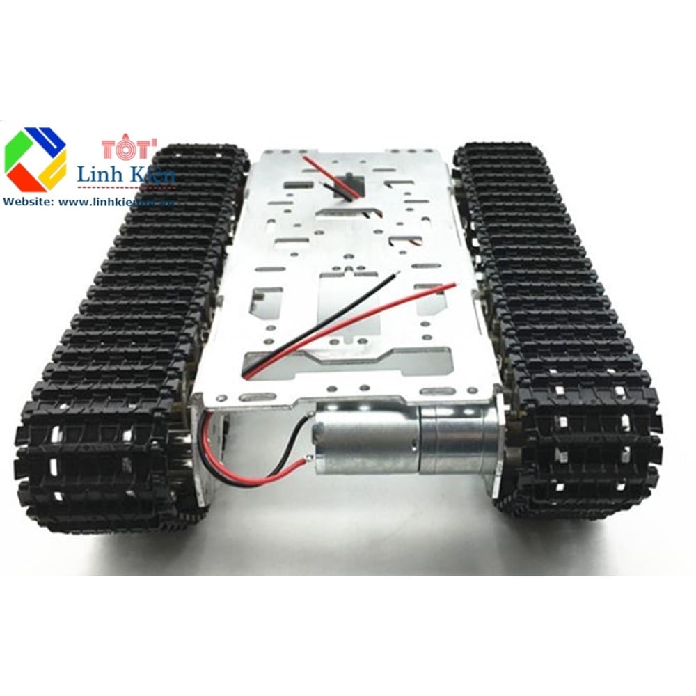 Ảnh minh họa Bộ khung robot xe tăng tank A-08 - Robot tăng bánh xích khung nhôm động cơ 12v 2