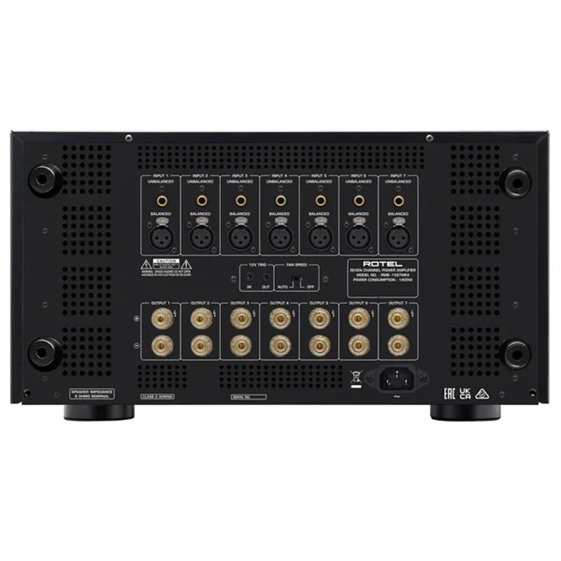 Ảnh minh họa Power Amply Rotel RMB-1587 MKII, 7 kênh, Class AB, 155W / kênh (8Ω), 250W / kênh (4Ω), RCA, XLR 2