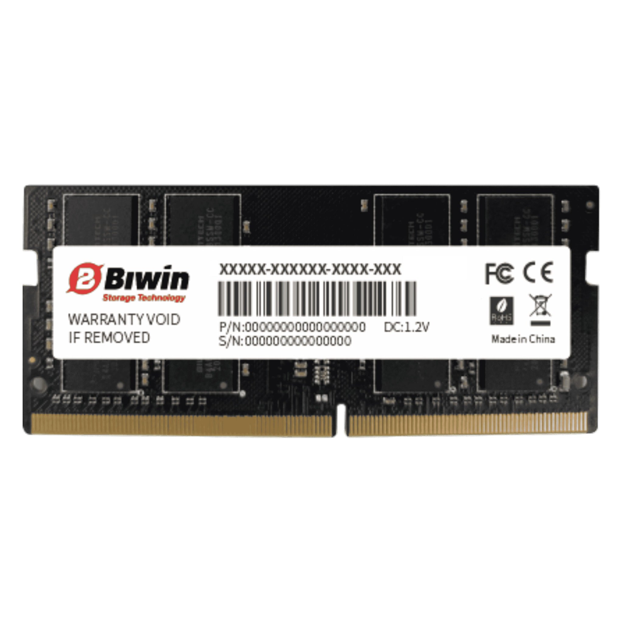 RAM Laptop Biwin RS100 16GB DDR4 3200MHz SODIMM (BMS41632SD-S22BG) | (1x16GB), 3200MHz, SODIMM