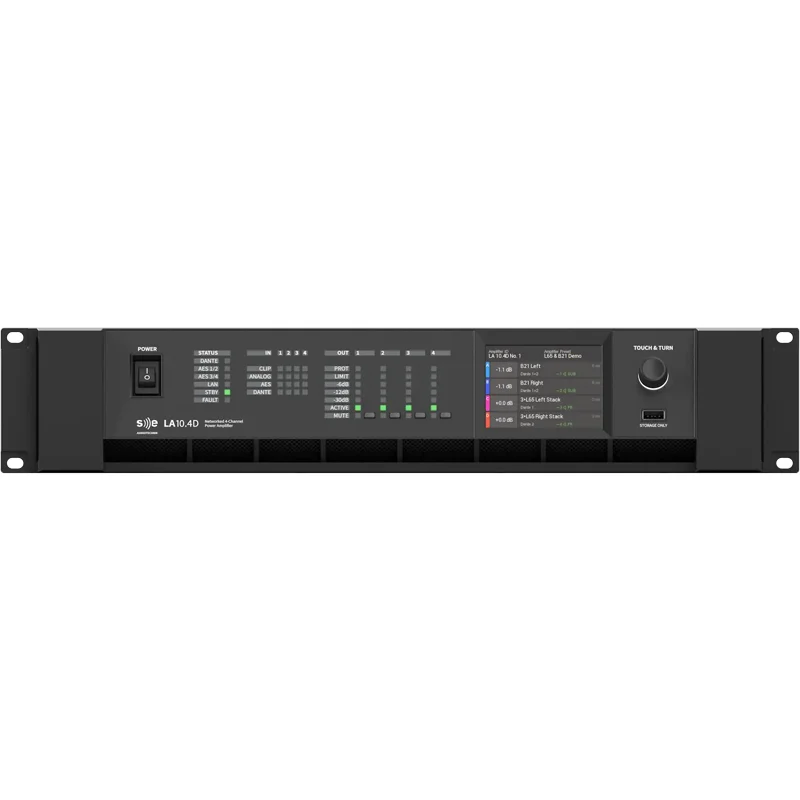 Ảnh minh họa Công suất SE AudioTechnik LA10.4D DANTE, Công suất 4 × 2500W, 4 Kênh, Mạch Class-D 1
