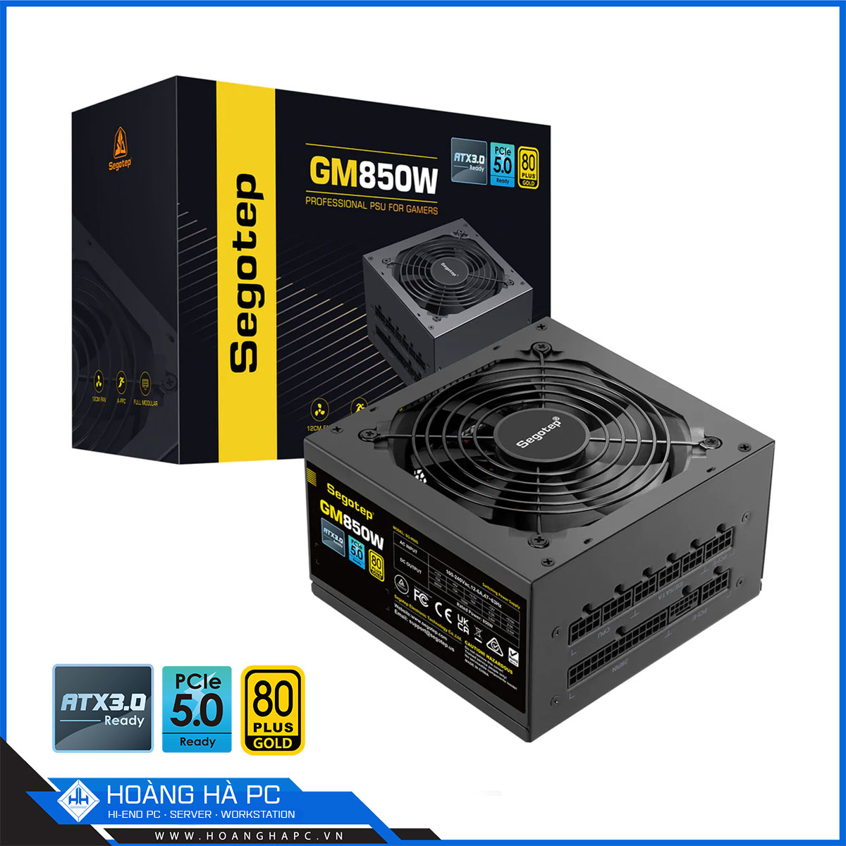 Ảnh minh họa Nguồn Segotep GM850 850W (80 Plus Gold/ ATX 3.0/ PCIE 5.0/ Full Modular/ Black) 1