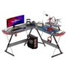 Bàn gaming chữ L GAMEON Slayer I Series, 129×129×74cm, mặt 80×46cm
