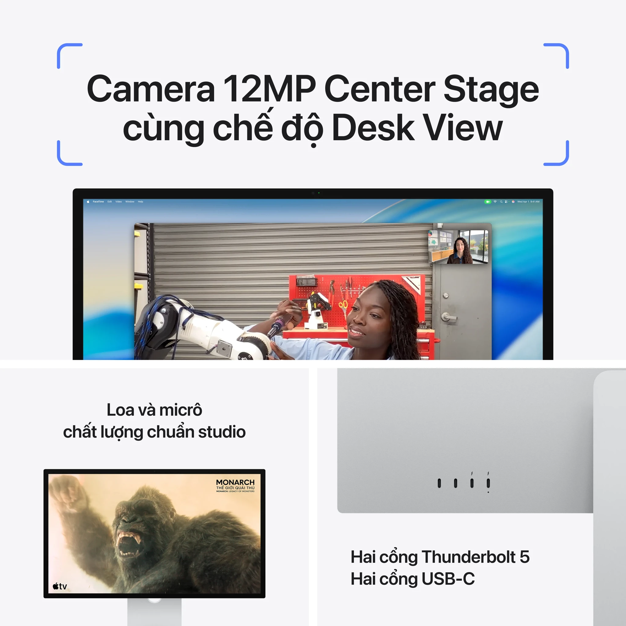 Ảnh minh họa Apple Studio Display 27 5K Chân Đế Cố Định 2026 | Chính hãng Apple Việt Nam 3