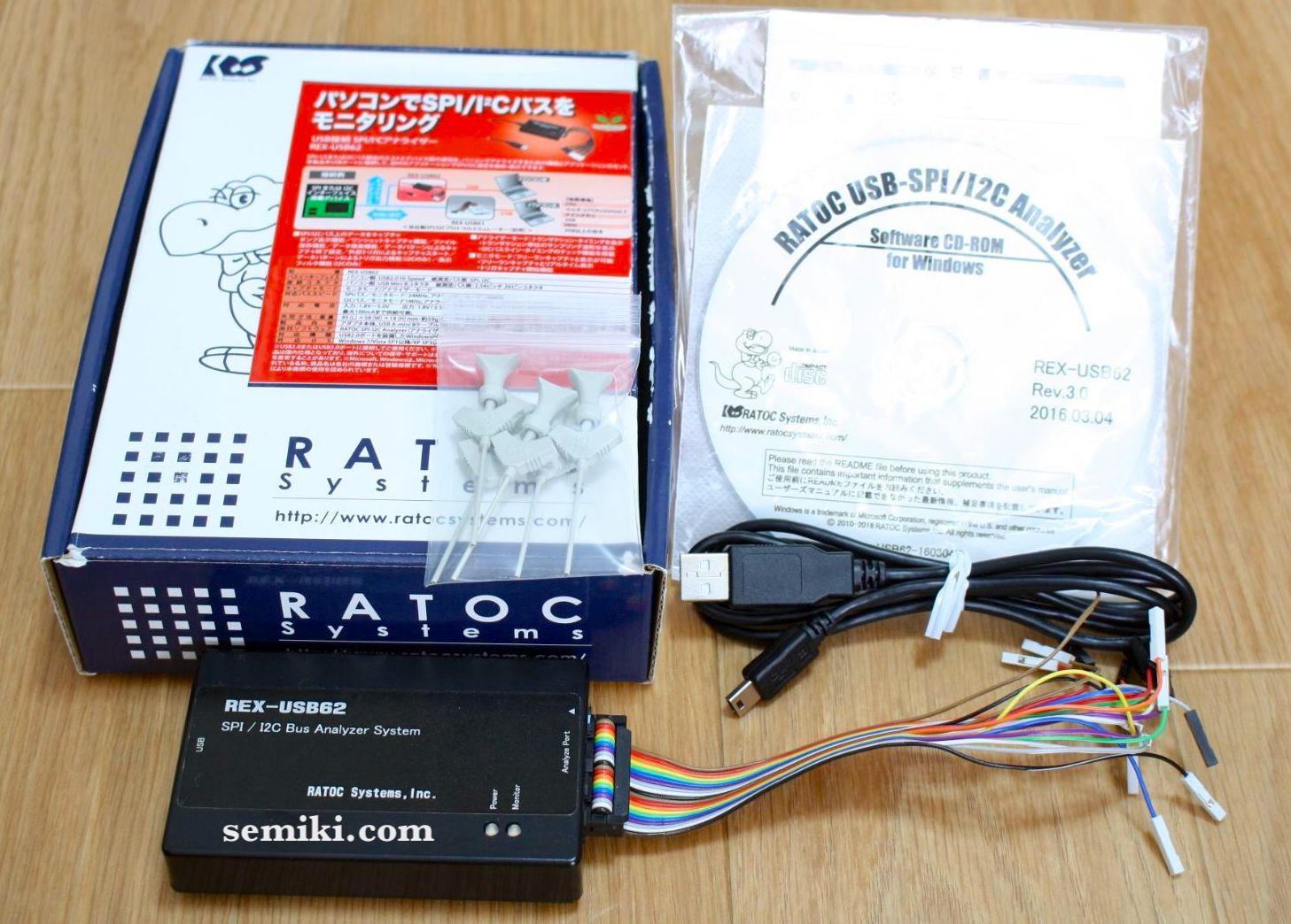 Ảnh minh họa RATOC Systems Bus Analyzer REX-USB62 thiết bị phân tích giao thức SPI/I2C 1