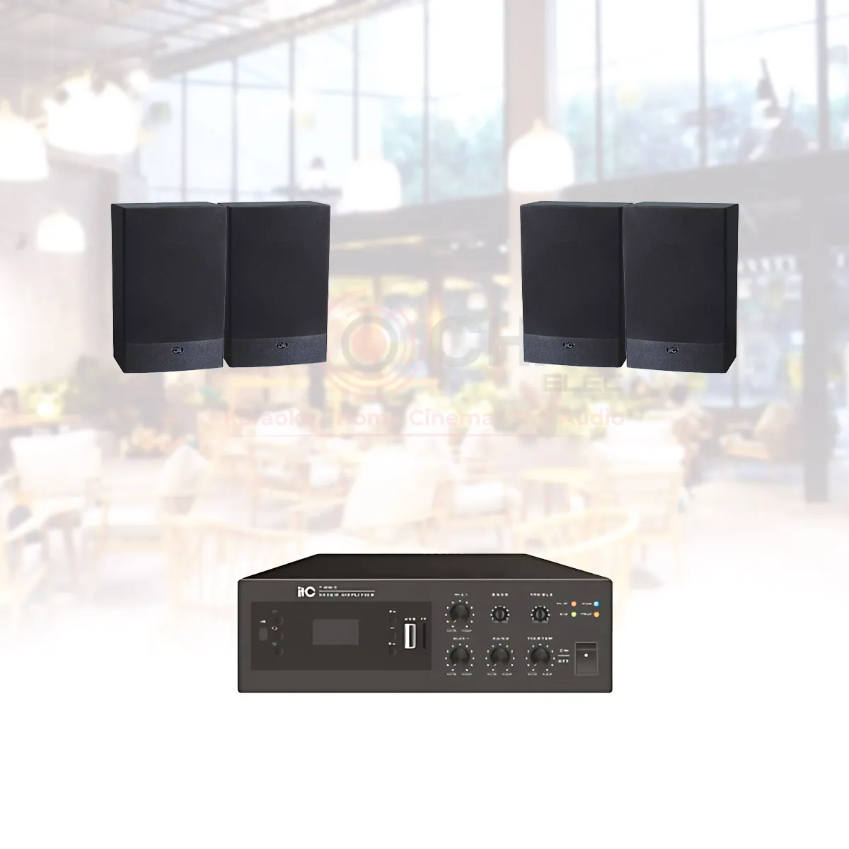 Ảnh minh họa Hệ Thống Âm Thanh Quán Cafe, Nhà Hàng, Shop, Spa 10 (ITC T-601X, ITC T-B40E) 1