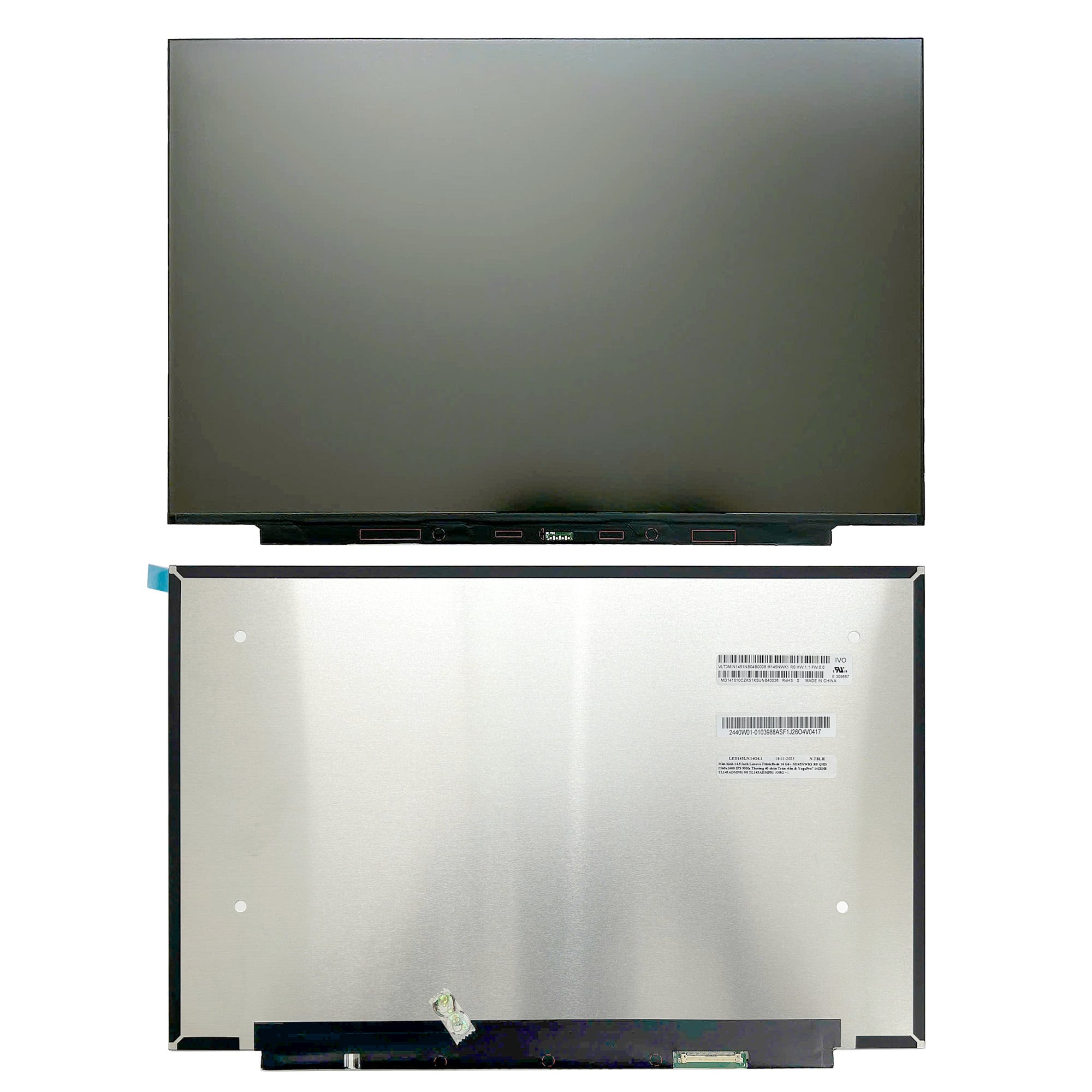 Ảnh minh họa Màn hình 14.5 Lenovo ThinkBook 14 G6+ M145NWK1 R0 QHD 2560x1600 IPS 90Hz Thường 40 chân Tràn viền & YogaPro7 14IRH8 TL145ADMP01-00 TL145ADMP01 (ORG +) 2