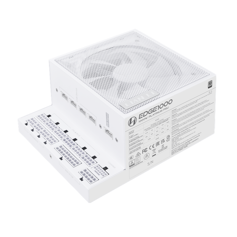 Nguồn máy tính LianLi EDGE 1000W Platinum V2 (PSULLEG1000P.WH00.EU) | Kèm HUB, Trắng