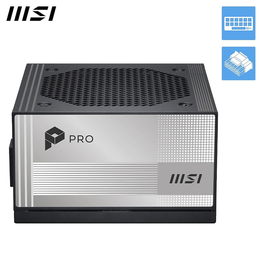 Ảnh minh họa Nguồn máy tính MSI PRO A1000PL PCIE5 1000W 80 Plus Platinum PRO-A1000PL-PCIE5 1