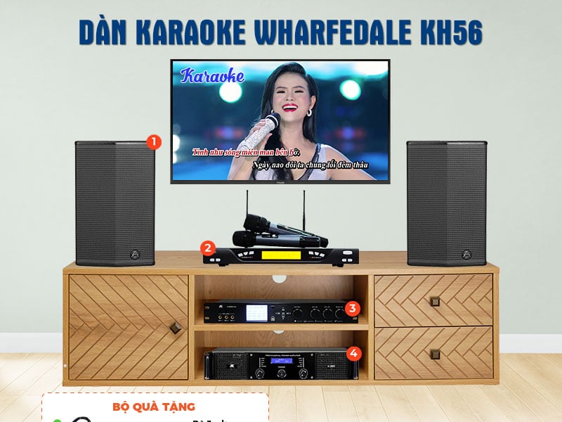 Ảnh minh họa Dàn Karaoke Wharfedale KH56 ( Wharfedale Sigma X10, Công suất, X9000 Pro, micro K500) 1