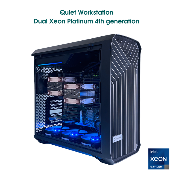 Supreme Workstation Dual Xeon Platinum 8477A / 104 nhân - 208 luồng / turbo 3.8 GHz
