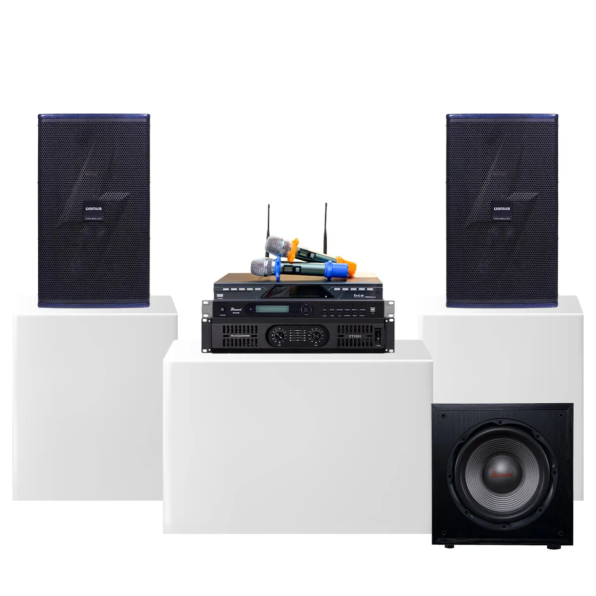 Ảnh minh họa Dàn karaoke gia đình Domus 24 (Domus DP-6210 MAX, Audiocenter CT1200, BKSound KP500, BKSound SW212, BCE U900 Plus X) 2