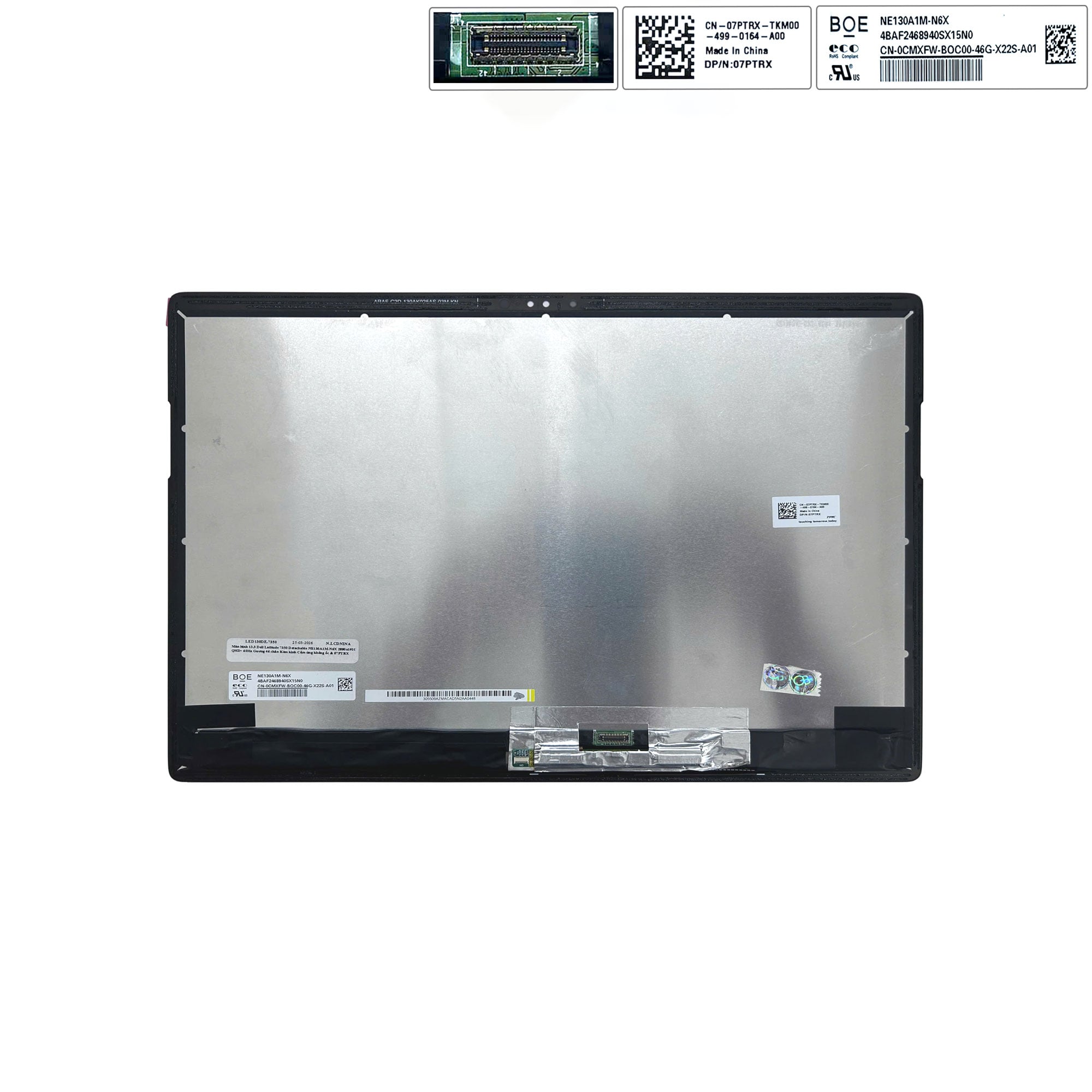 Ảnh minh họa Màn hình 13.3 Dell Latitude 7350 Detachable NE130A1M-N6X 2880x1920 QHD+ 60Hz Gương 46 chân Kèm kính Cảm ứng không ốc & 07PTRX 0JRR2Y (ORG +) 1