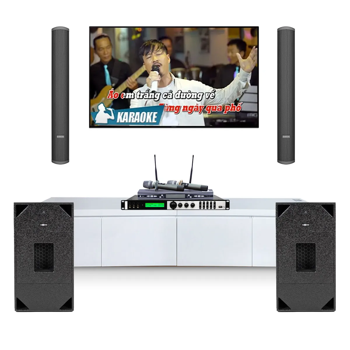 Ảnh minh họa Dàn karaoke gắn tường Audiocenter 02 (Audiocenter Artist T83, L83S MK2, BKSound X6 Luxury, Baiervires 790S) 1
